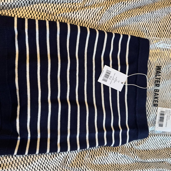 Walter Baker Navy and Cream Striped Knit - Picture 3 of 5